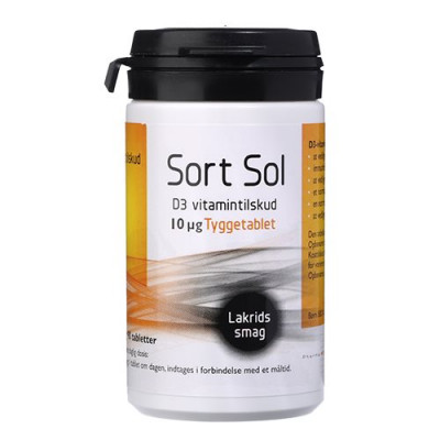 D3 vitamin Sort Sol med lakridssmag