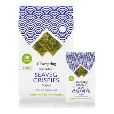 Seaveg Crispies Tangchips Økologiske - 3x5 gram