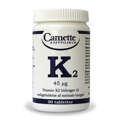 K2 vitamin fra Camette - 90 tabletter