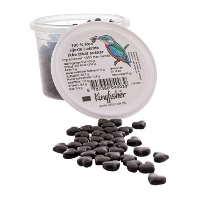 Kingfisher 100% Ren Hjerte Lakrids (75 g)