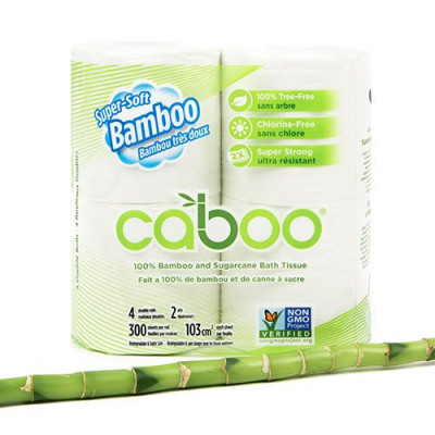 Toiletpapir af bambus Caboo - 4 stk.