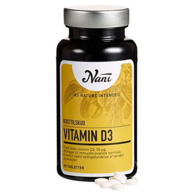 D3 vitaminer food state fra Nani - 90 tabl.