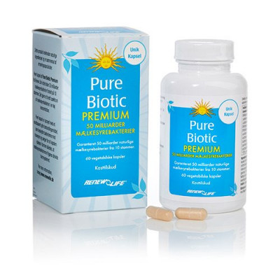 Pure Biotic Premium 50 mia. mælkesyrebakterier - Renew Life