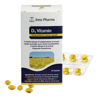 D3 vitamin kapsler 25 mcg