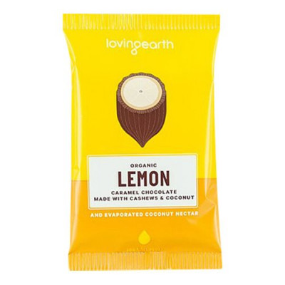 Loving Earth, Chokolade Lemon m. cashew & kokos Ø (30 g.)