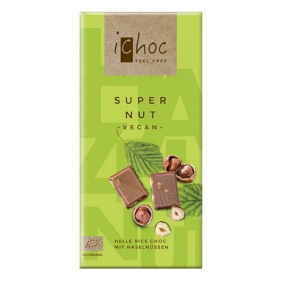 Ichoc super nut vegansk øko chokolade - 80 gram