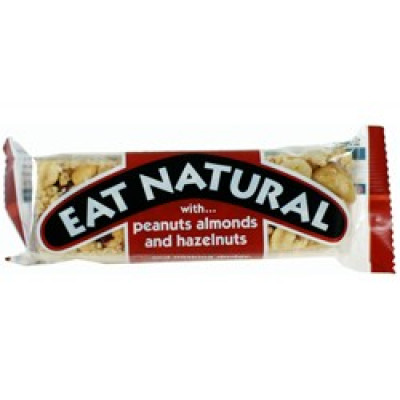 Eat Natural Peanuts, Mandel & Hasselnødde Bar (50 gr)
