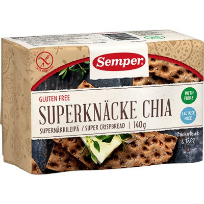 Knækbrød med chia fra Semper - 140 gram