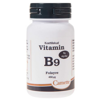 Camette vitamin B9 folsyre 450 µg 90 tabletter