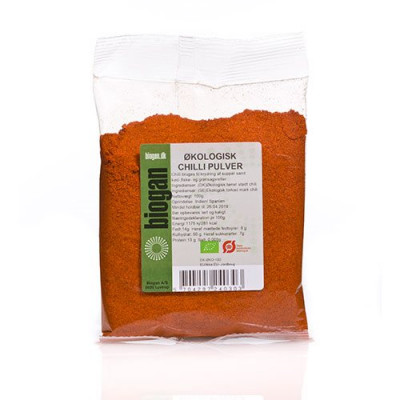 Chilipulver fra Biogan Økologisk - 100 gram