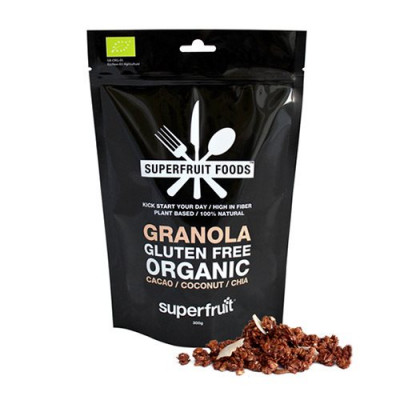 Superfruit - Mysli Granola med Kakao, Kokos og Chia (300 g)