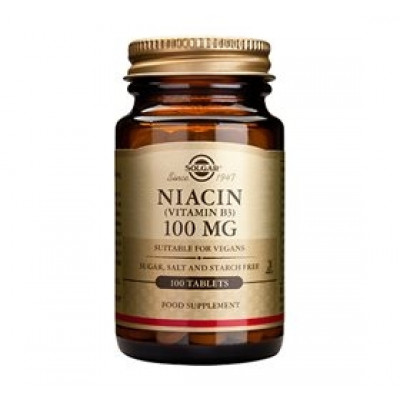 Solgar Niacin B3-Vitamin 100mg (100 kapsler)