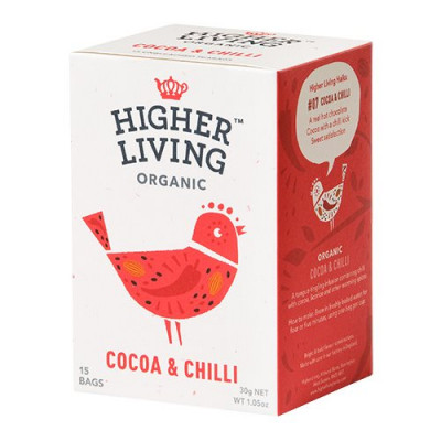 Kakao & Chilli økologisk te Higher Living 15 breve