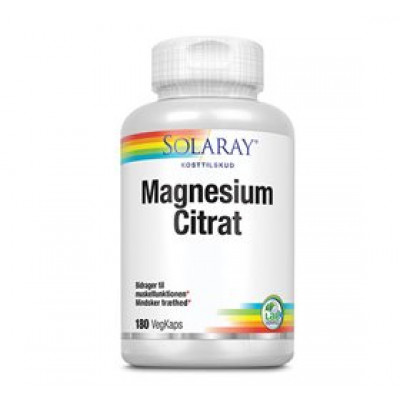 Solaray Magnesium Citrat 400 mg (180 kapsler)