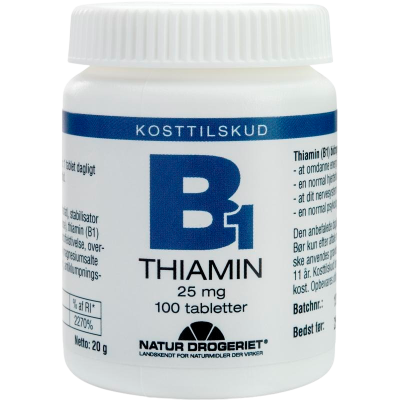 Natur Drogeriet Mega B1 Vitamin 25 Mg (100 tab)