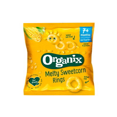 Organix finger foods sweetcorn rings (20g) 