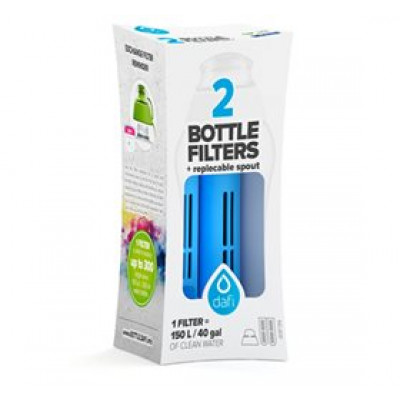 Dafi filter til filterflaske blå 2stk + mundstykke