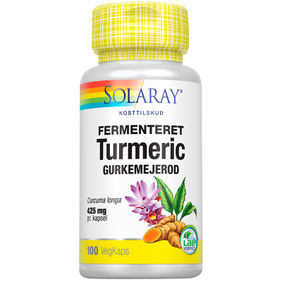 Solaray Fermenteret Turmeric (100 kapsler)