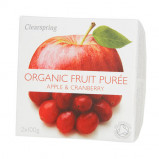 Frugtpuré Æble og tranebær Økologisk - 20 gram