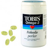 Tobis fiskeolie omega 3 perler 500 mg - 200 kapsl.