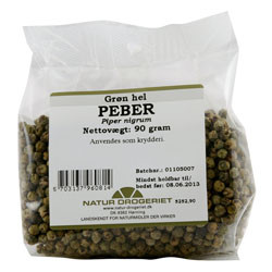Natur Drogeriet Peber grøn hel (90 gr)