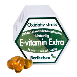 Berthelsen E-vitamin Extra 200 mg (75 kapsler)