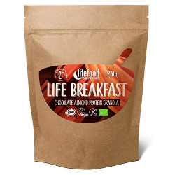 Lifefood Life Breakfast Chokolade & Mandel Protein Granola RAW Ø