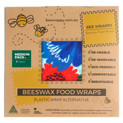 Bee Wrappy Beeswax Food Wraps (2 x Medium)