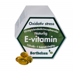 Berthelsen E-vitamin 30 mg (150 kapsler)