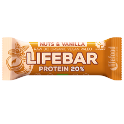 LifeBar Nødder Vanilje Proteinbar Ø (1 stk)