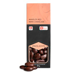 Mandler Mørk Chokolade Ø (90 gr)