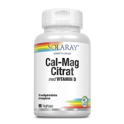 Solaray Cal-Mag Citrat 1:1 med D-vitamin (90 kapsler)