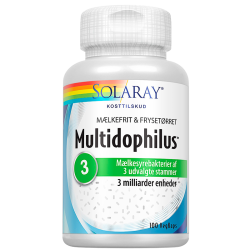 Solaray Multidophilus 3, Mælkefrit og Frysetørret (100 kapsler)