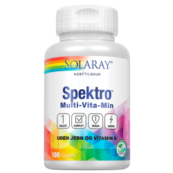 Solaray Multi-Vita-Min uden jern og vitamin K (100 kapsler)