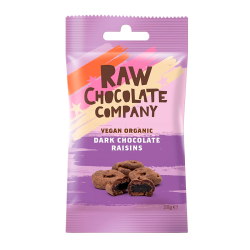 The Raw Chocolate Co. Rosiner m. rå chokolade Ø Snack Pack (28 g)