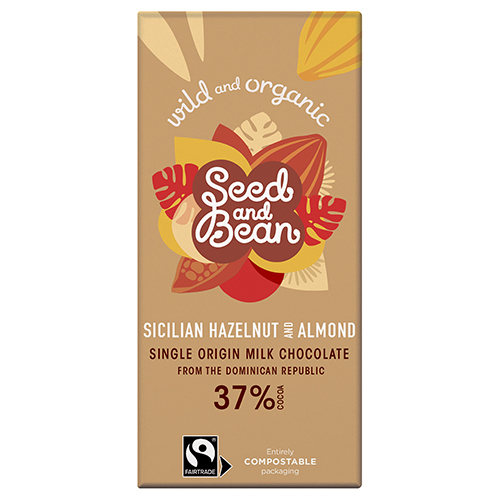 Seed And Bean Seed & Bean Rich Milk Chocolate 37% Sicilian Hazelnut & Almond Ø
